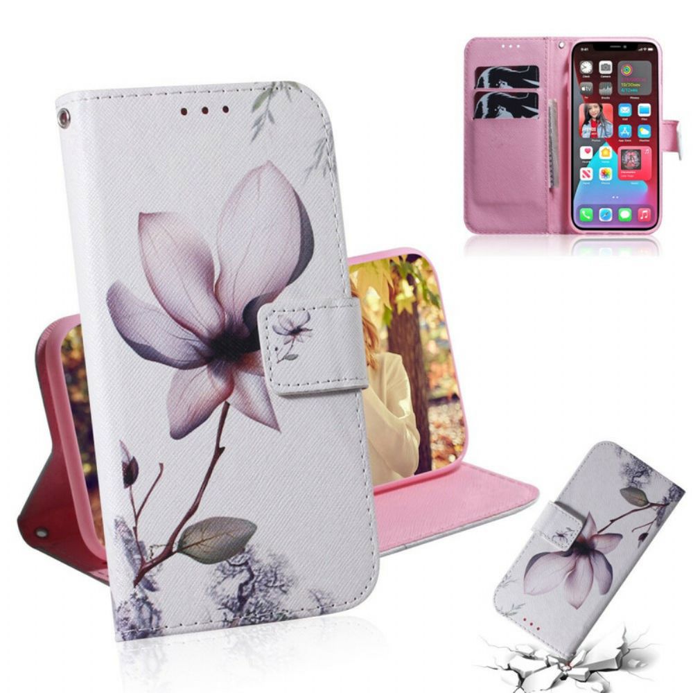 Flip Case Für iPhone 13 Pro Alte Rosenblüte