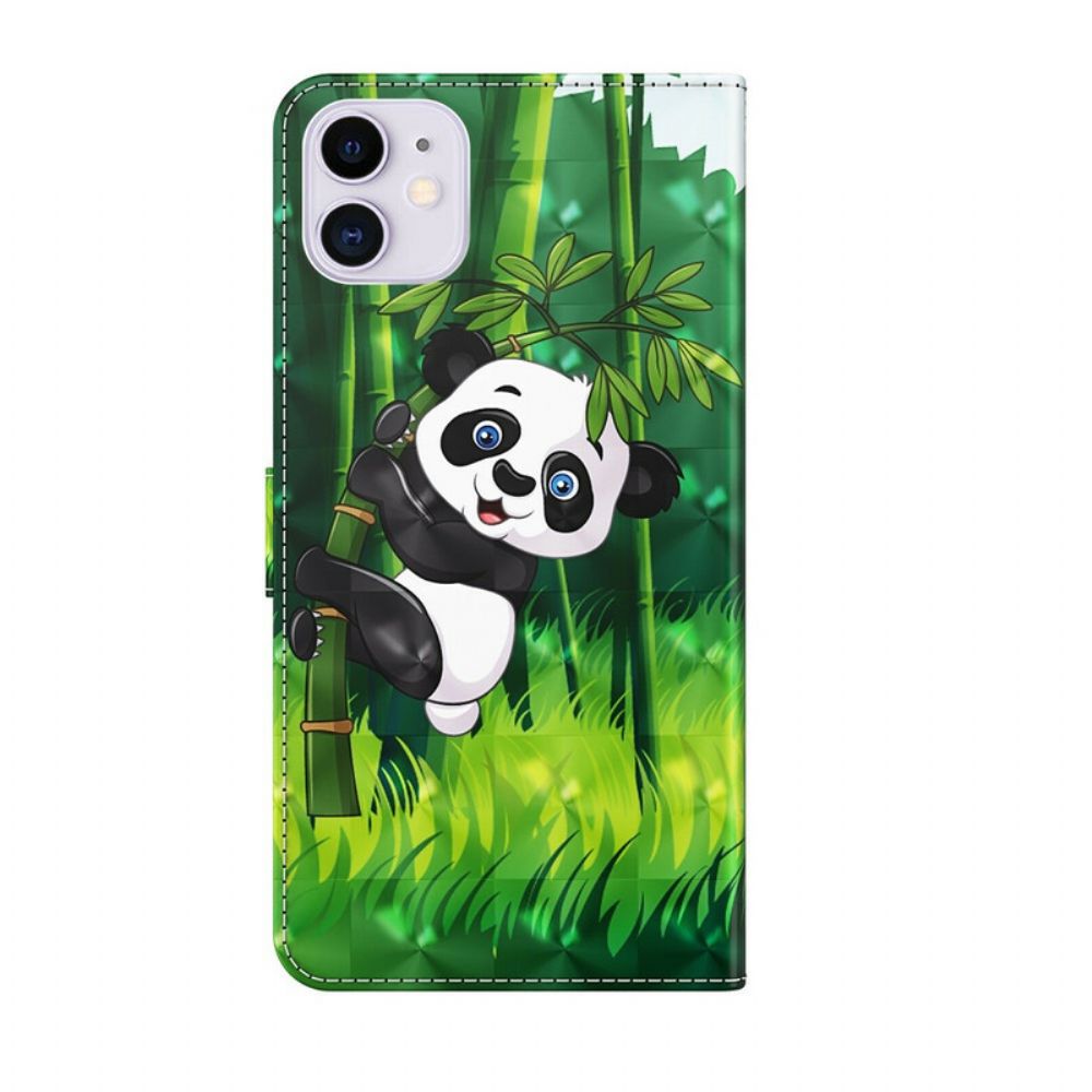 Flip Case Für iPhone 13 Pro Panda Und Bambus