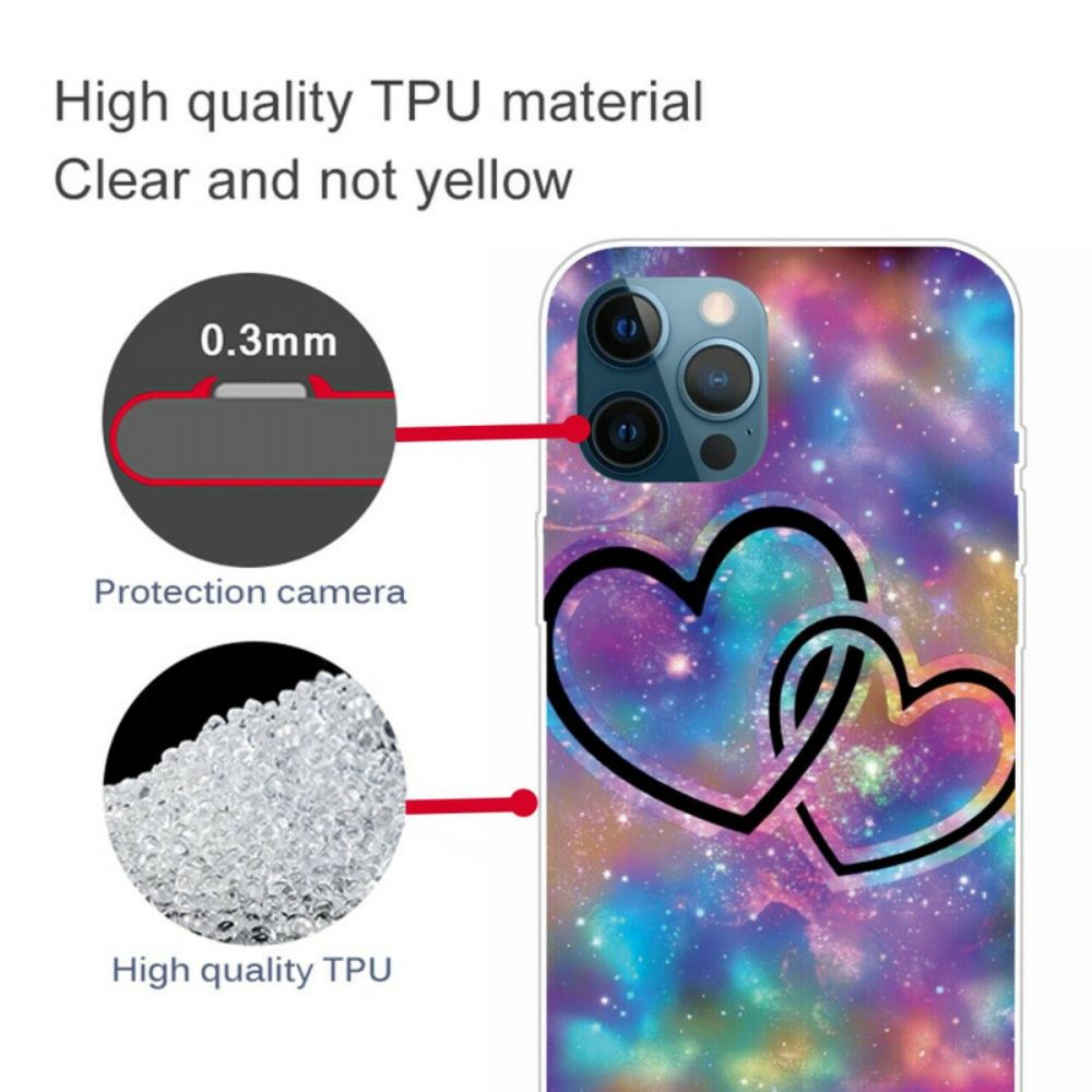 Handyhülle Für iPhone 13 Pro Gekettete Herzen