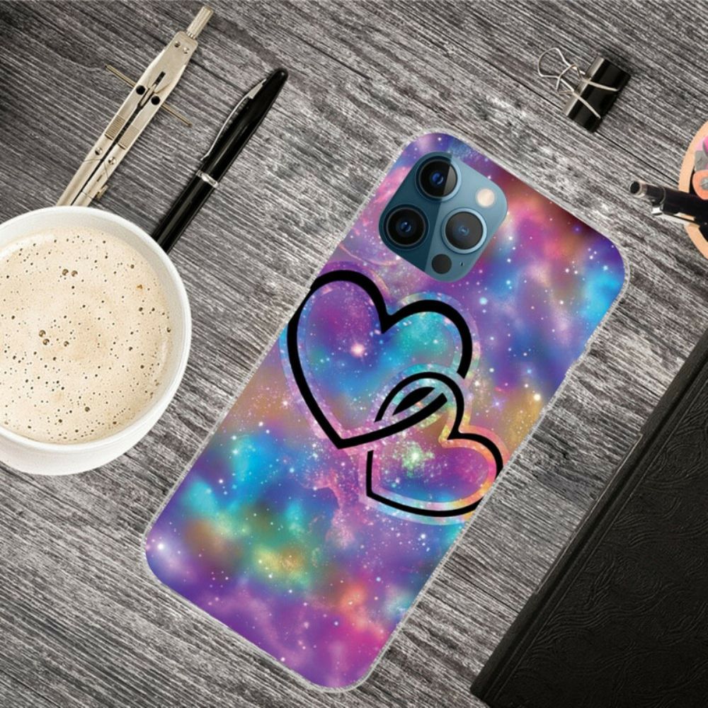 Handyhülle Für iPhone 13 Pro Gekettete Herzen