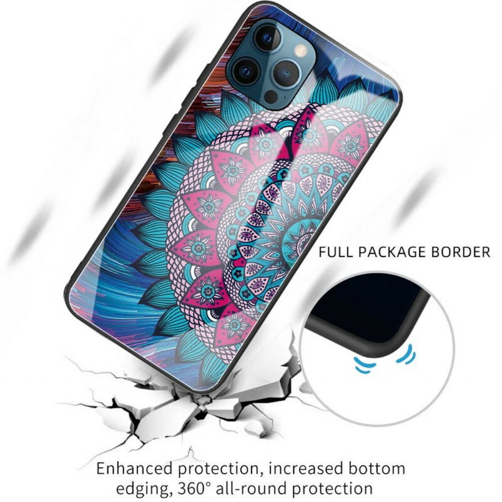 Handyhülle Für iPhone 13 Pro Mandala Aus Gehärtetem Glas