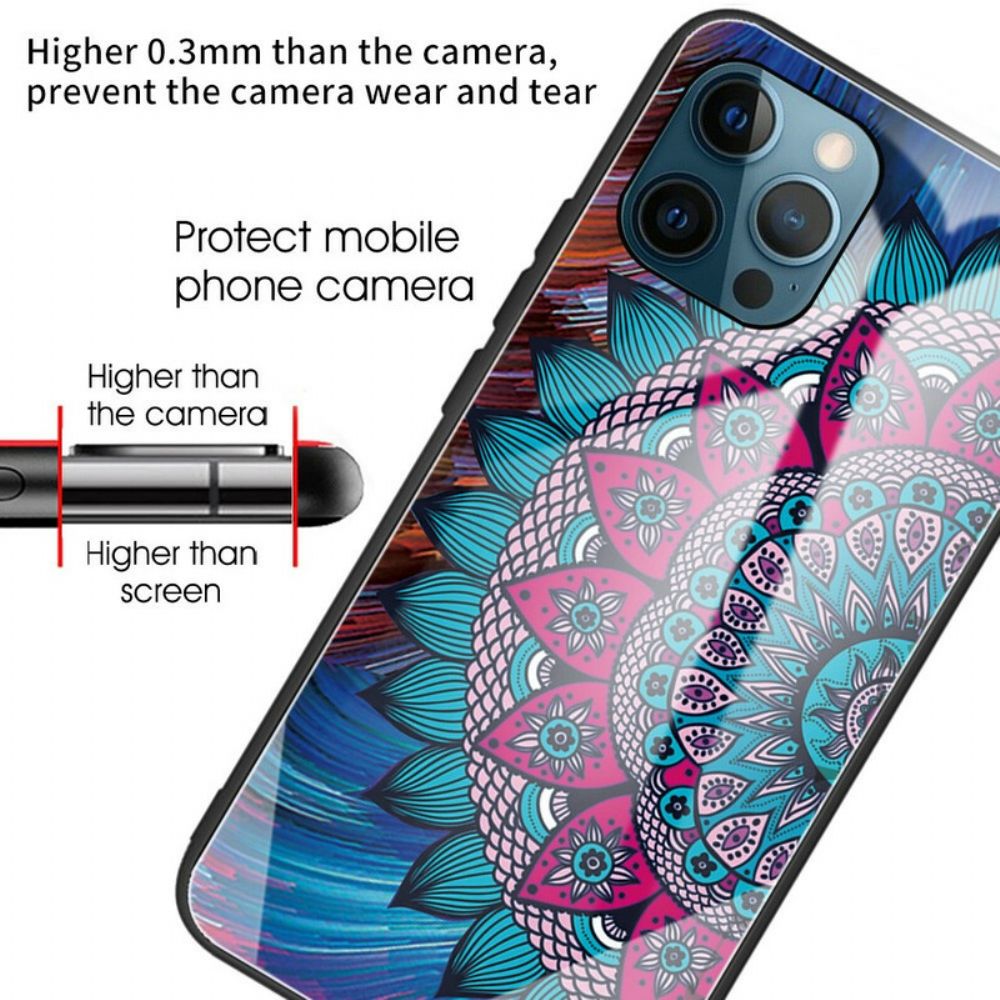 Handyhülle Für iPhone 13 Pro Mandala Aus Gehärtetem Glas