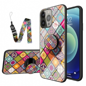 Hülle Für iPhone 13 Pro Magnetischer Patchwork-halter