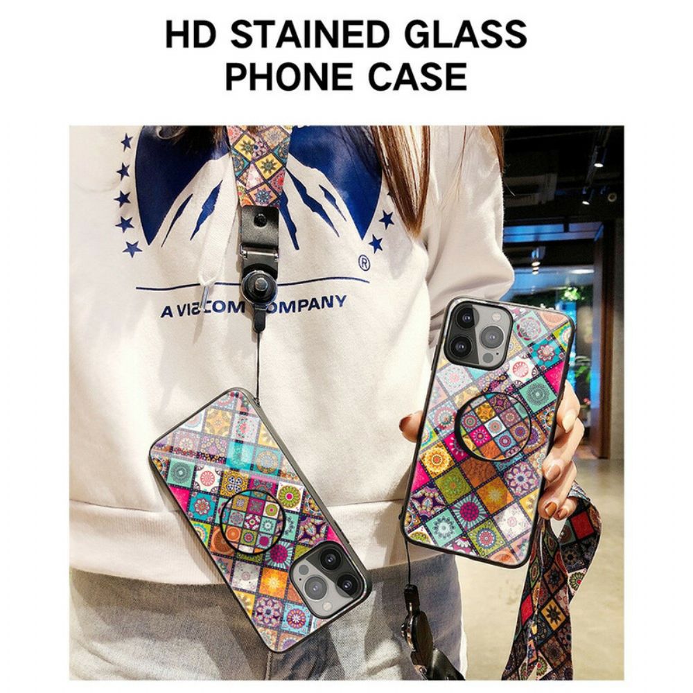 Hülle Für iPhone 13 Pro Magnetischer Patchwork-halter