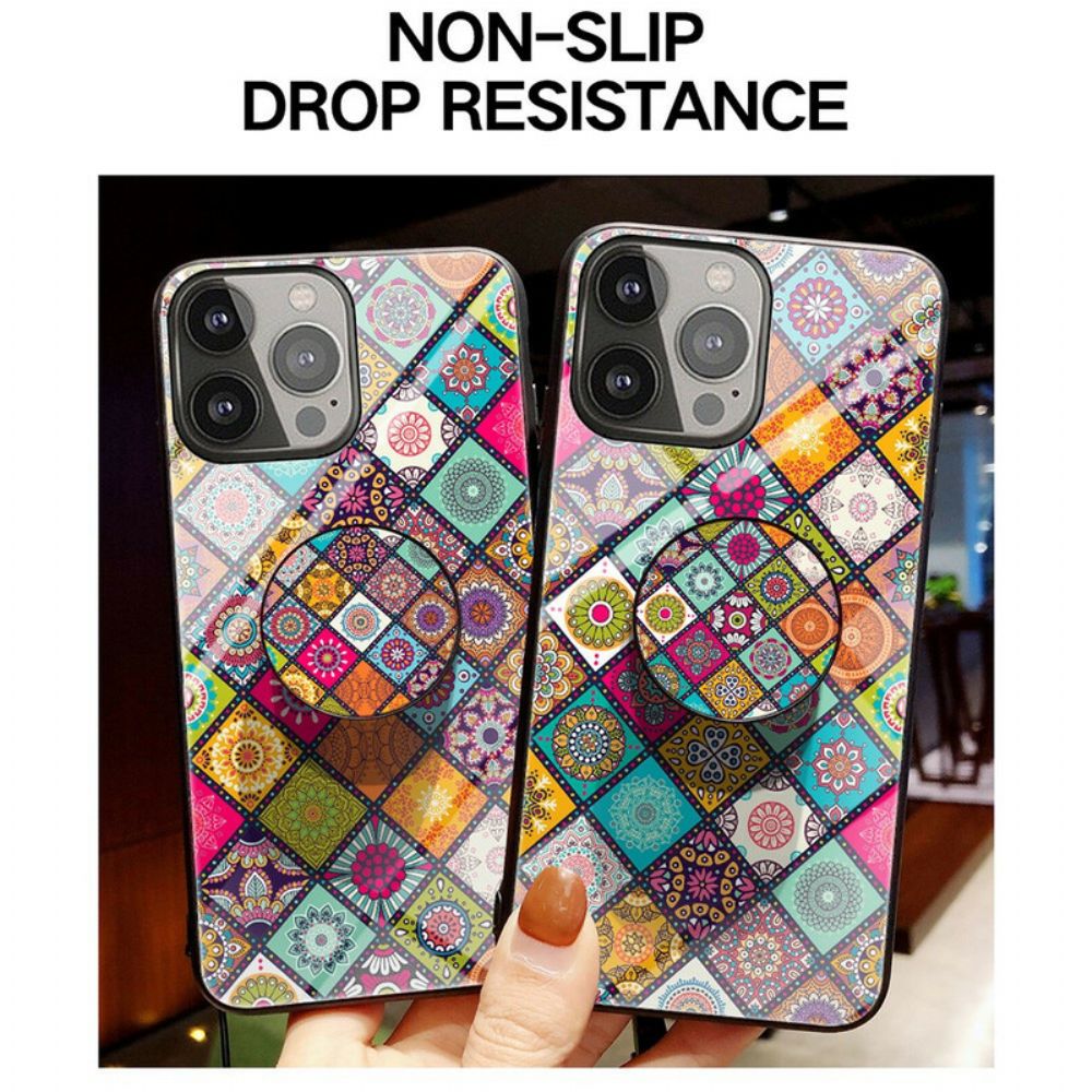 Hülle Für iPhone 13 Pro Magnetischer Patchwork-halter