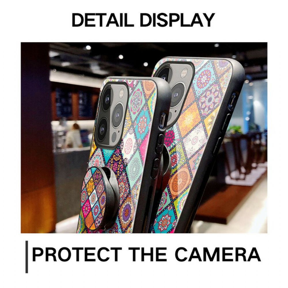 Hülle Für iPhone 13 Pro Magnetischer Patchwork-halter
