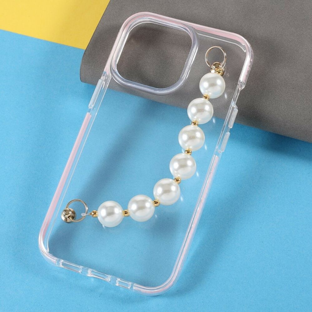 Hülle Für iPhone 13 Pro Silikonarmbandperlen