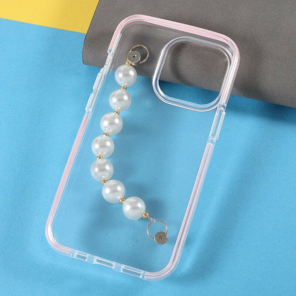 Hülle Für iPhone 13 Pro Silikonarmbandperlen