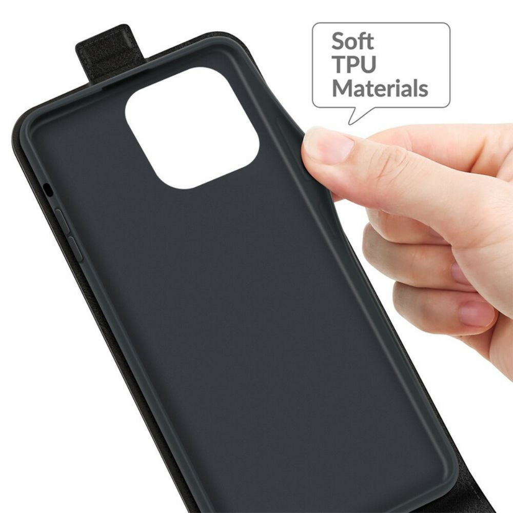 Lederhüllen Für iPhone 13 Pro Flip Case Ledereffekt Mit Vertikaler Klappe