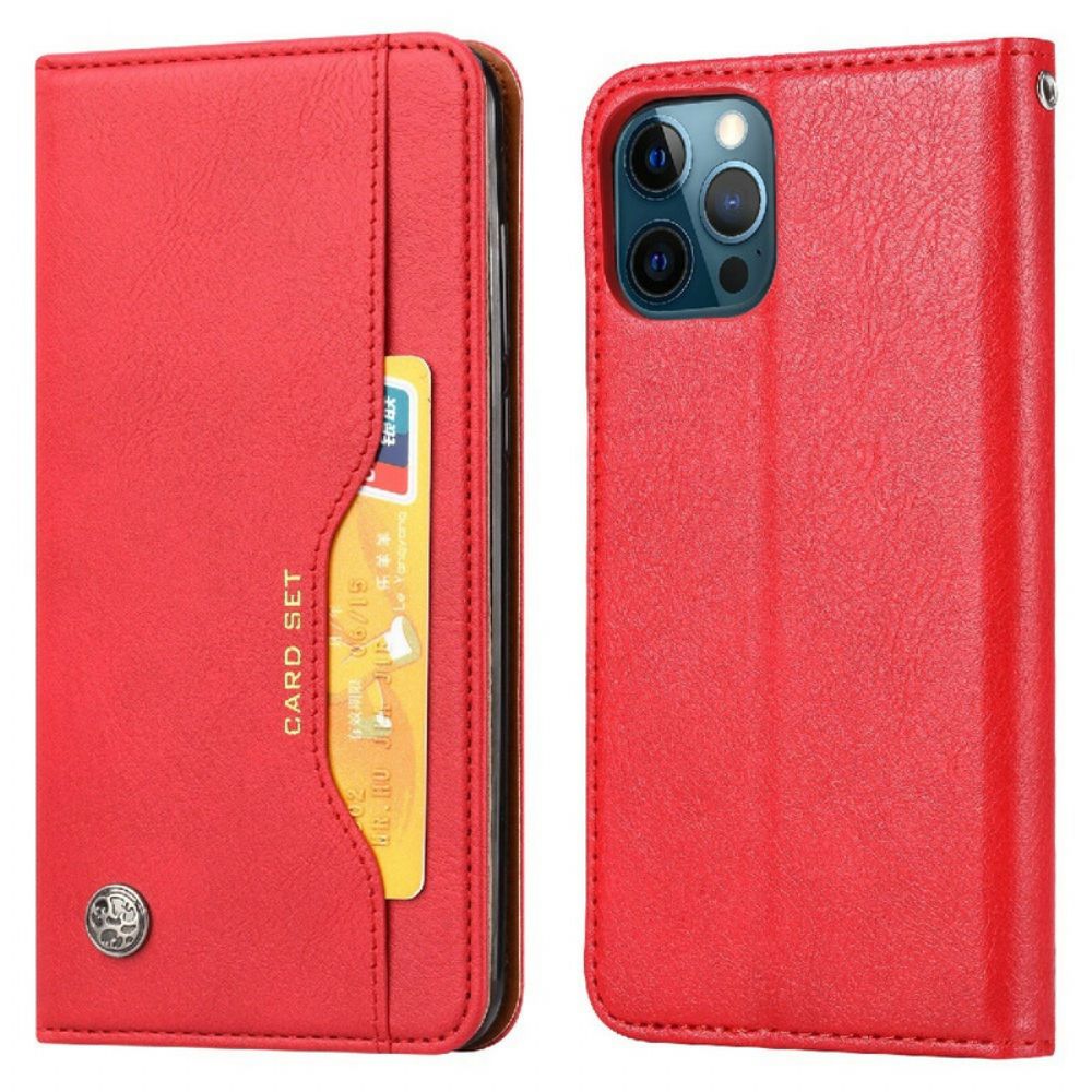 Schutzhülle Für iPhone 13 Pro Flip Case Kartenetui Aus Kunstleder