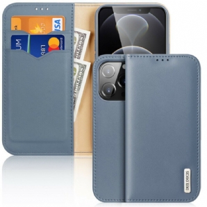 Schutzhülle Für iPhone 13 Pro Flip Case Rfid Spaltleder Dux Ducis