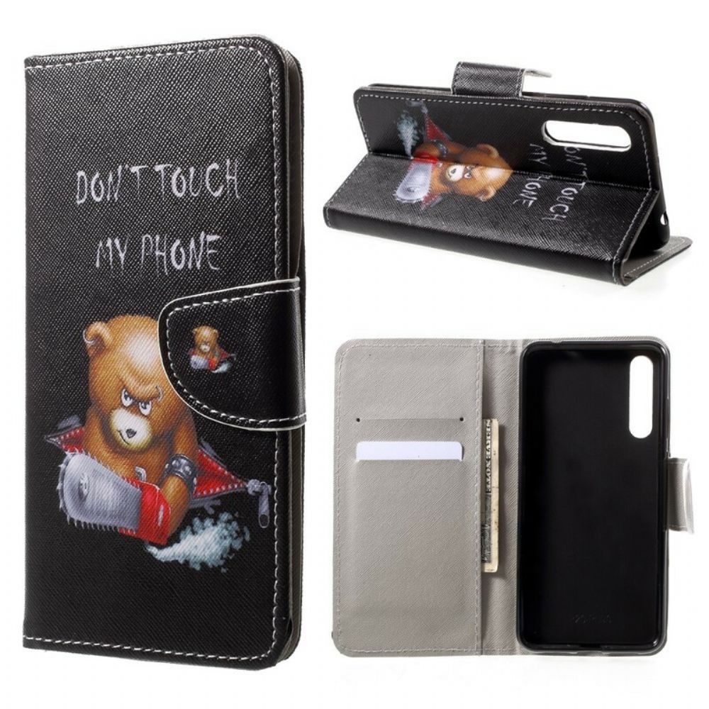 Flip Case Für Huawei P20 Gefährlicher Bär