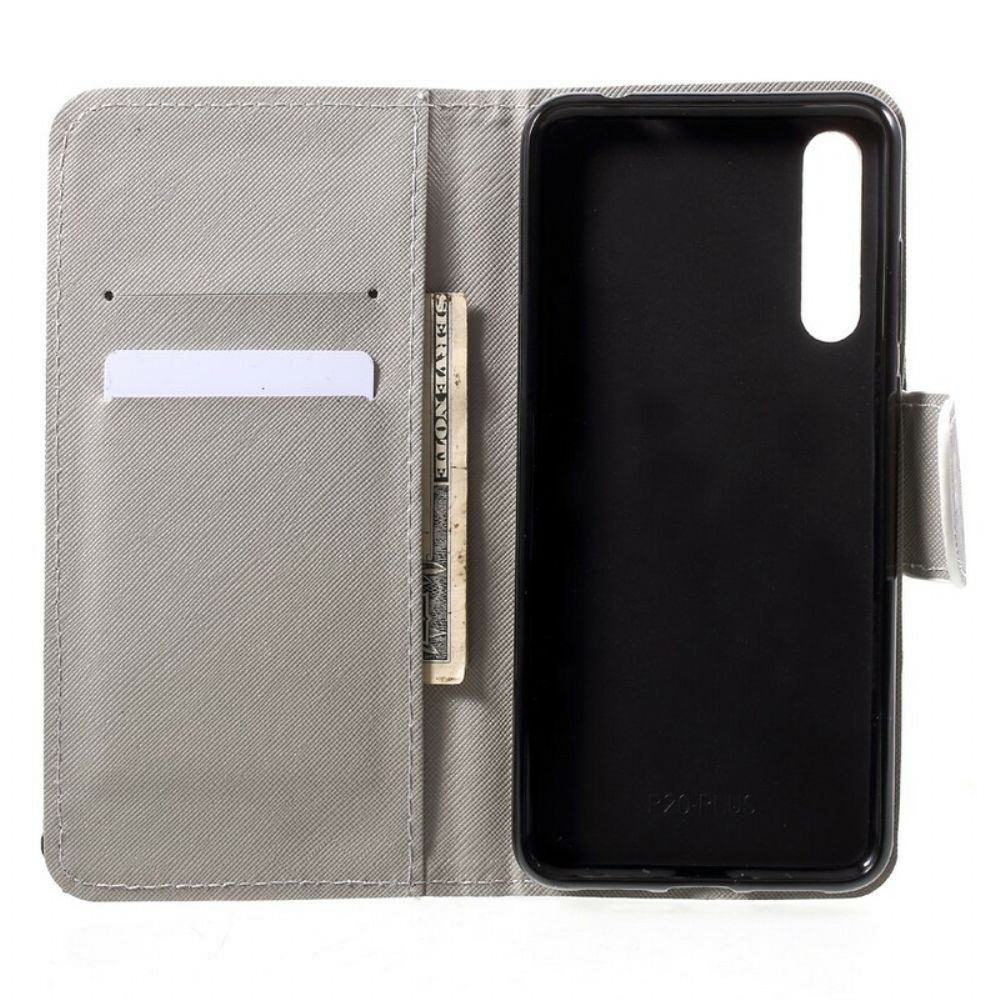 Flip Case Für Huawei P20 Gefährlicher Bär