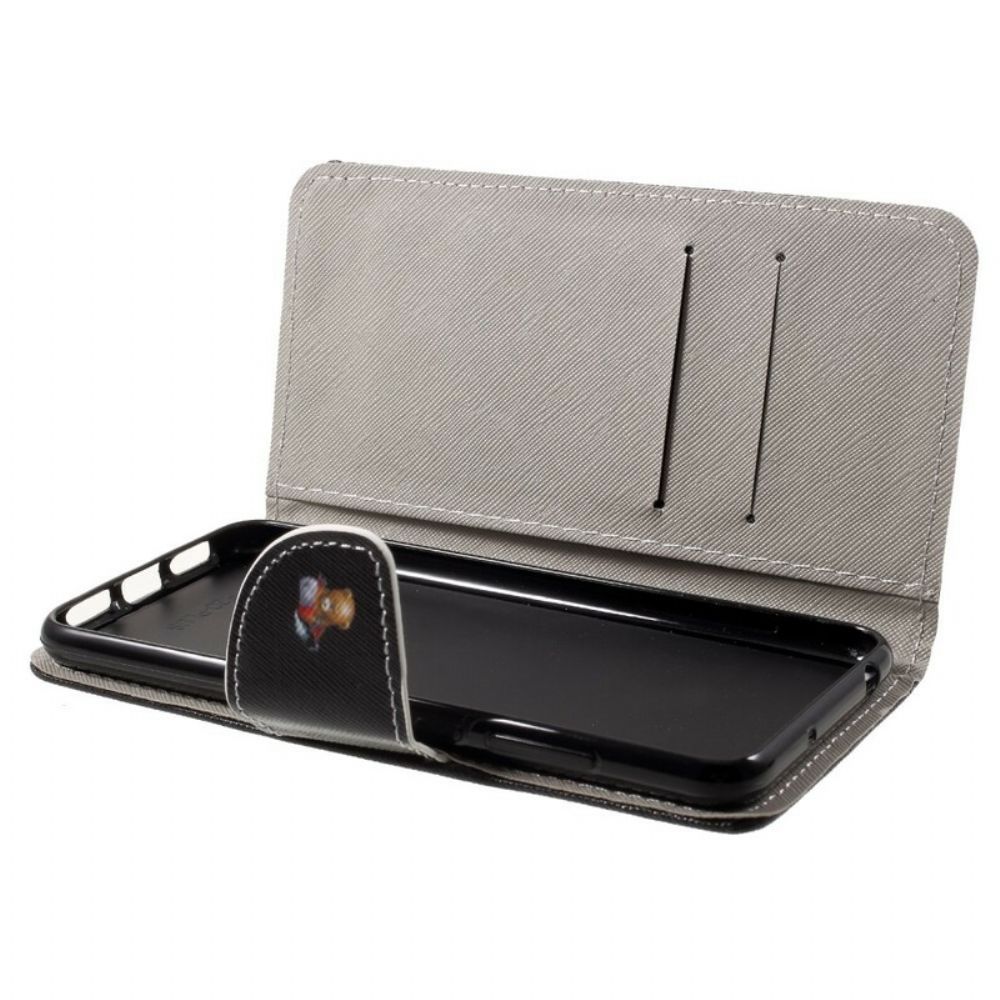 Flip Case Für Huawei P20 Gefährlicher Bär