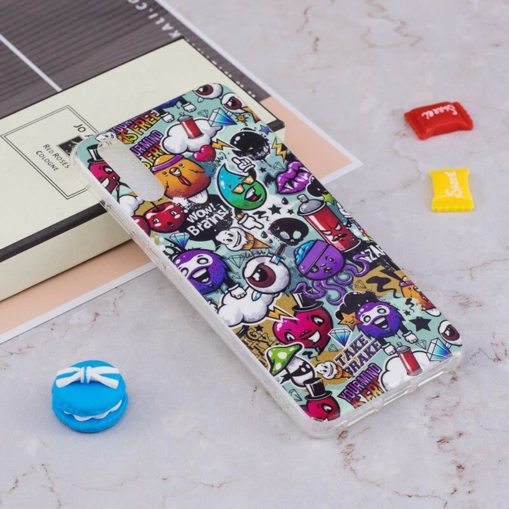 Handyhülle Für Huawei P20 Fluoreszierender Wahnsinn