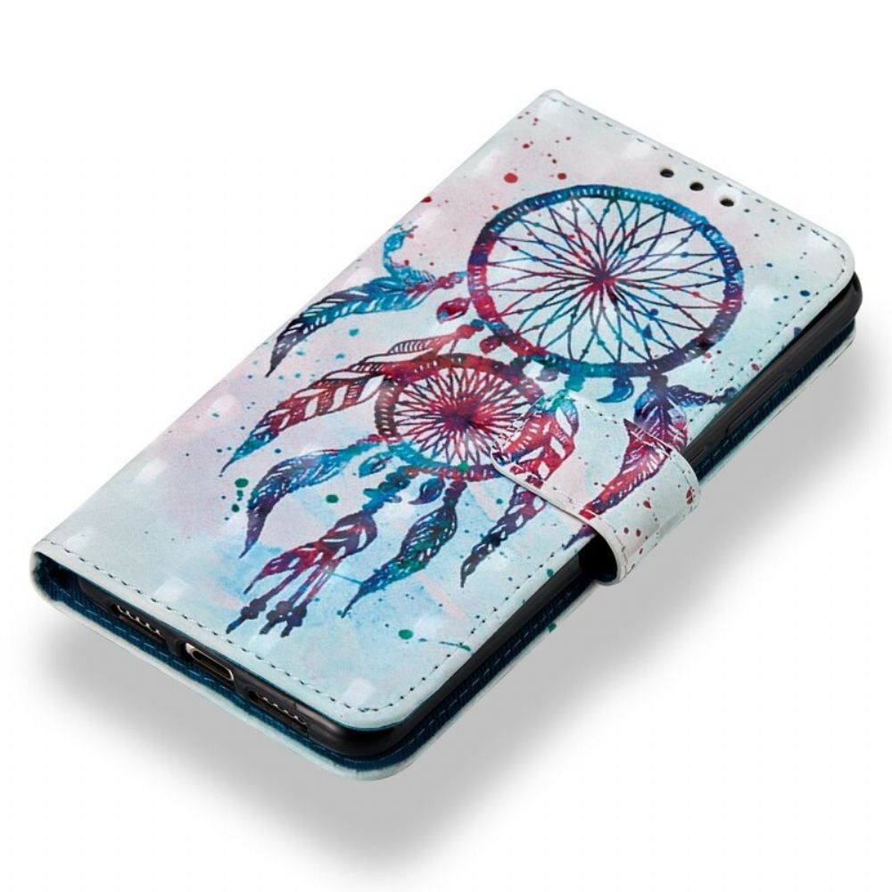 Lederhüllen Für Huawei P20 3d Bunter Traumfänger