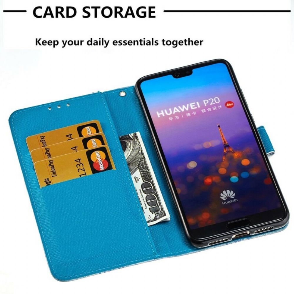 Lederhüllen Für Huawei P20 3d Bunter Traumfänger