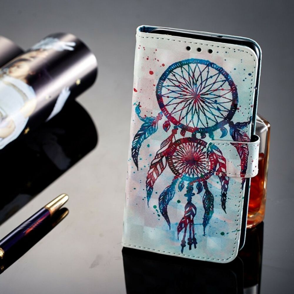 Lederhüllen Für Huawei P20 3d Bunter Traumfänger