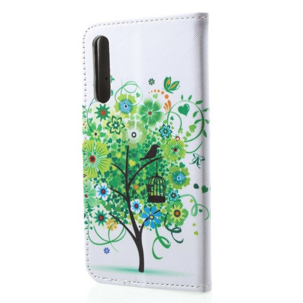 Lederhüllen Für Huawei P20 Blühender Baum
