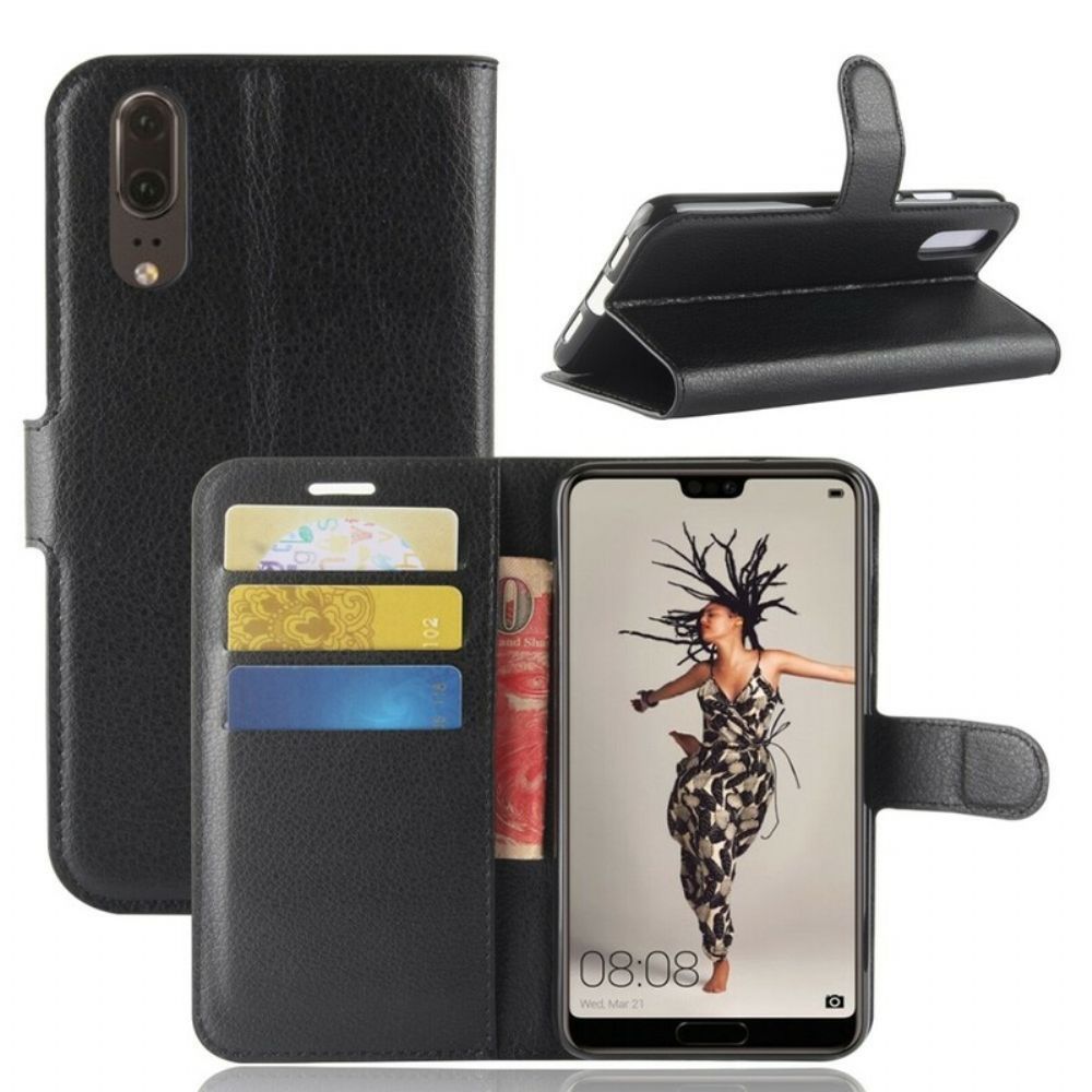 Lederhüllen Für Huawei P20 Retro-litschis