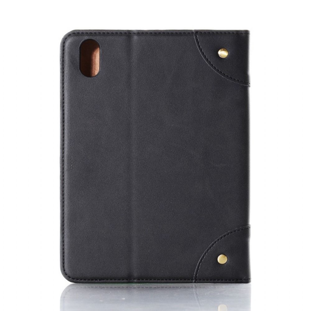 Case Für iPad Mini 6 (2024) Vintage Nieten Aus Kunstleder