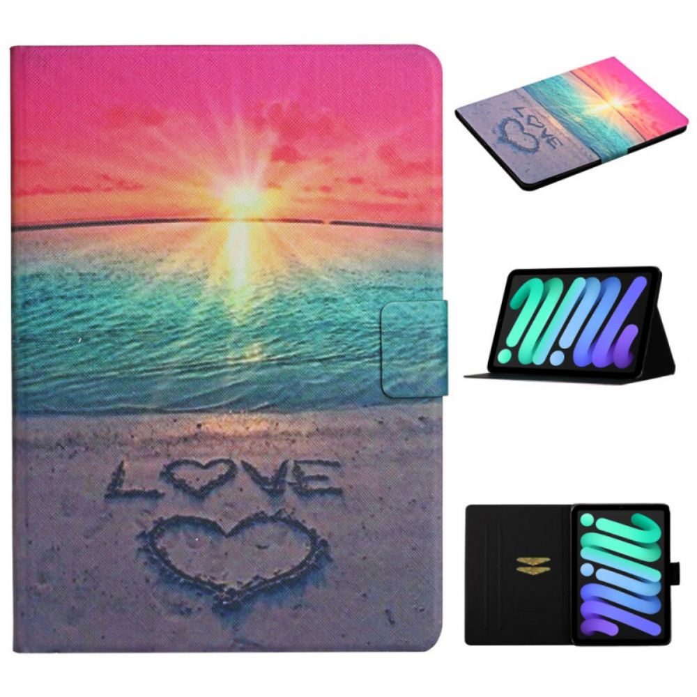 Flip Case Für iPad Mini 6 (2024) Liebe Bei Sonnenuntergang