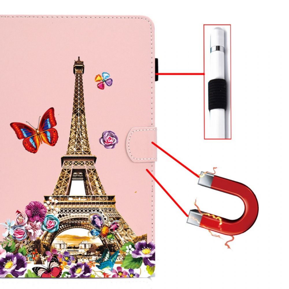 Lederhüllen Für iPad Mini 6 (2024) Eiffelturm Im Sommer