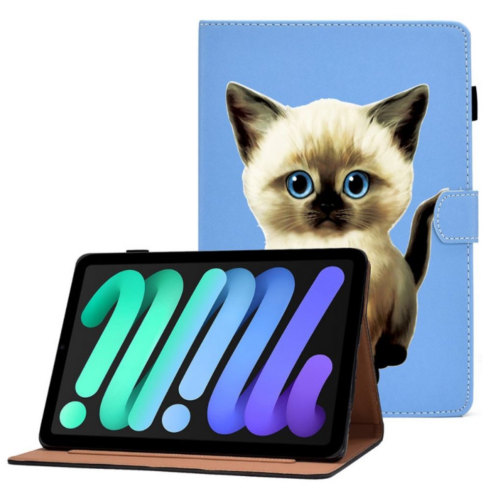 Lederhüllen Für iPad Mini 6 (2024) Lustiges Kätzchen