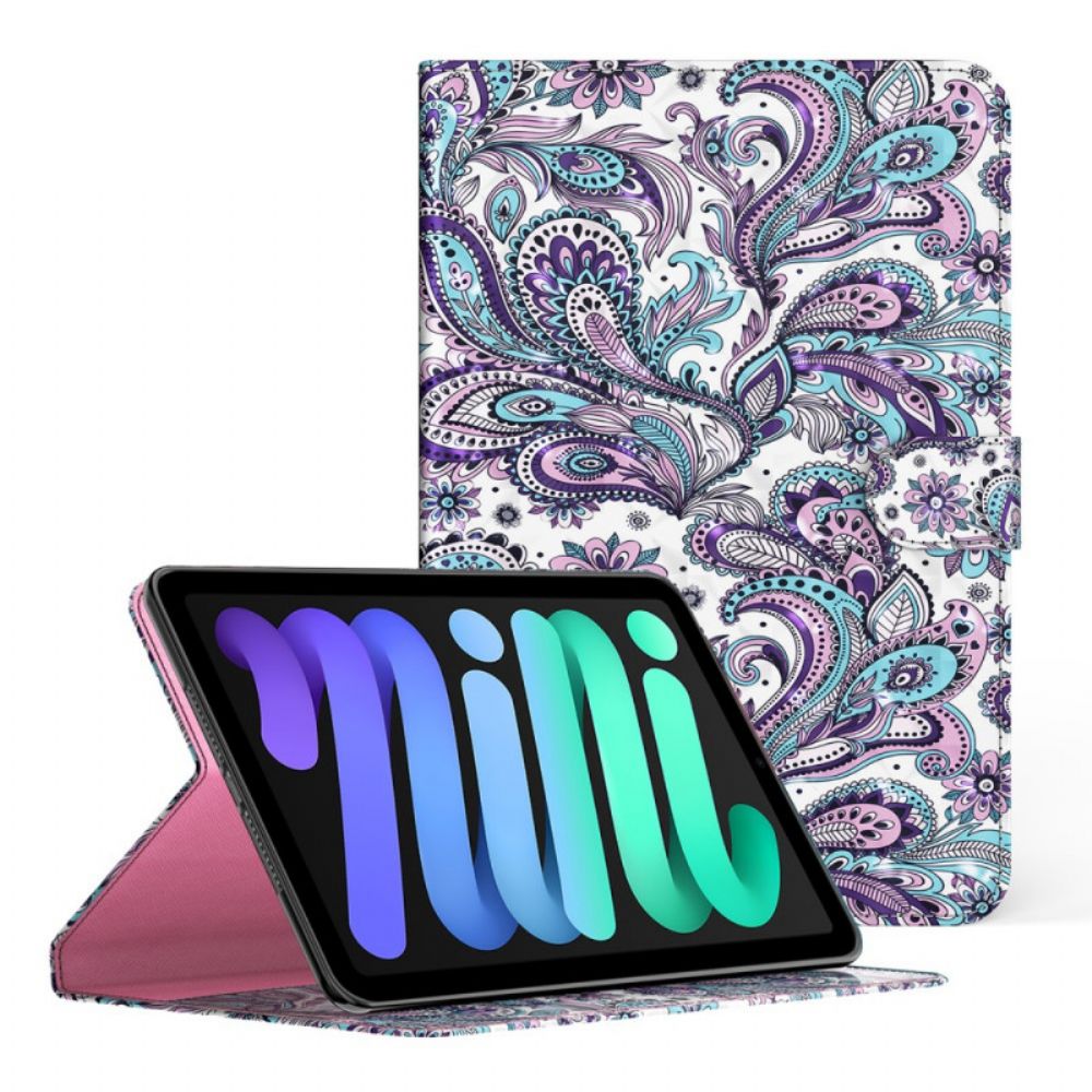 Lederhüllen Für iPad Mini 6 (2024) Paisley-muster Mit Hellen Punkten