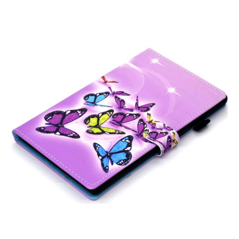 Lederhüllen Für iPad Mini 6 (2024) Schmetterlings-design