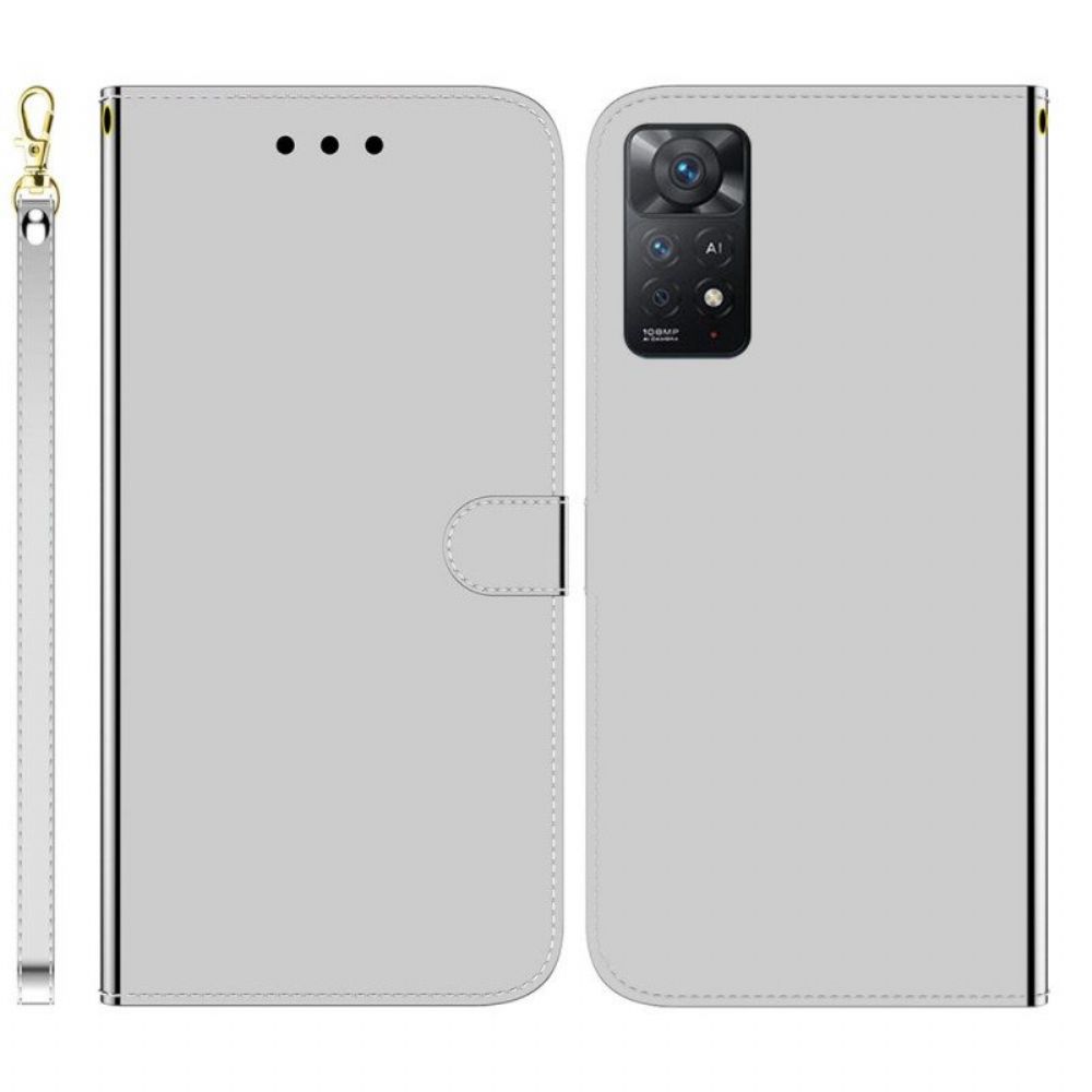 Flip Case Für Xiaomi Redmi Note 11 Pro / 11 Pro 5G Spiegelabdeckung Aus Kunstleder