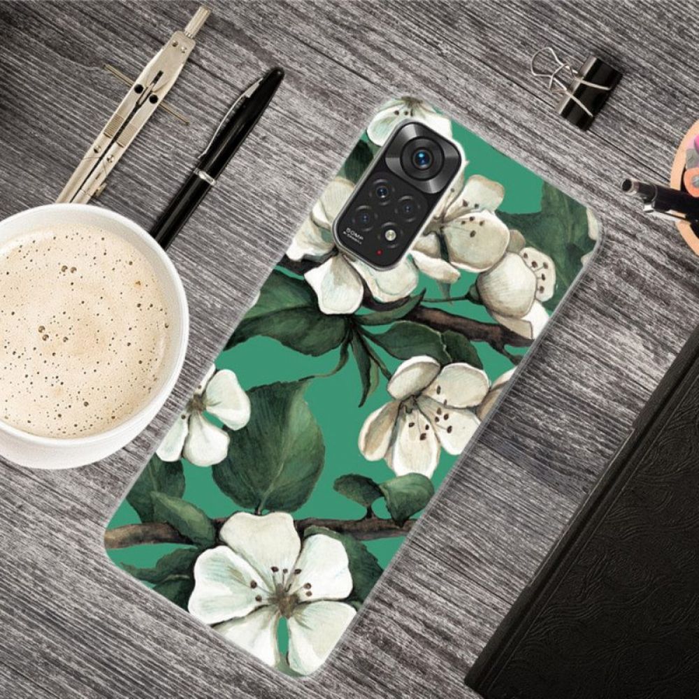 Handyhülle Für Xiaomi Redmi Note 11 Pro / 11 Pro 5G Weiße Blumen