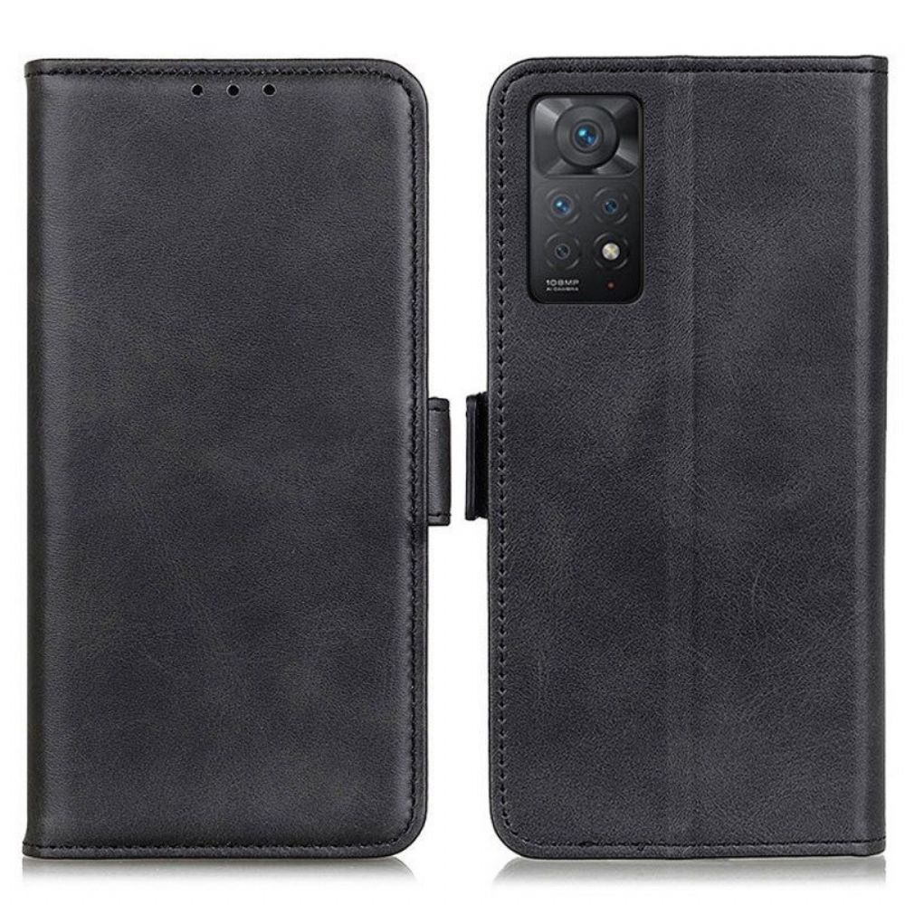 Lederhüllen Für Xiaomi Redmi Note 11 Pro / 11 Pro 5G Flip Case Doppelte Klappe