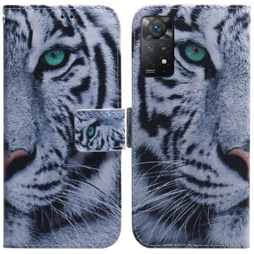 Lederhüllen Für Xiaomi Redmi Note 11 Pro / 11 Pro 5G Tigergesicht