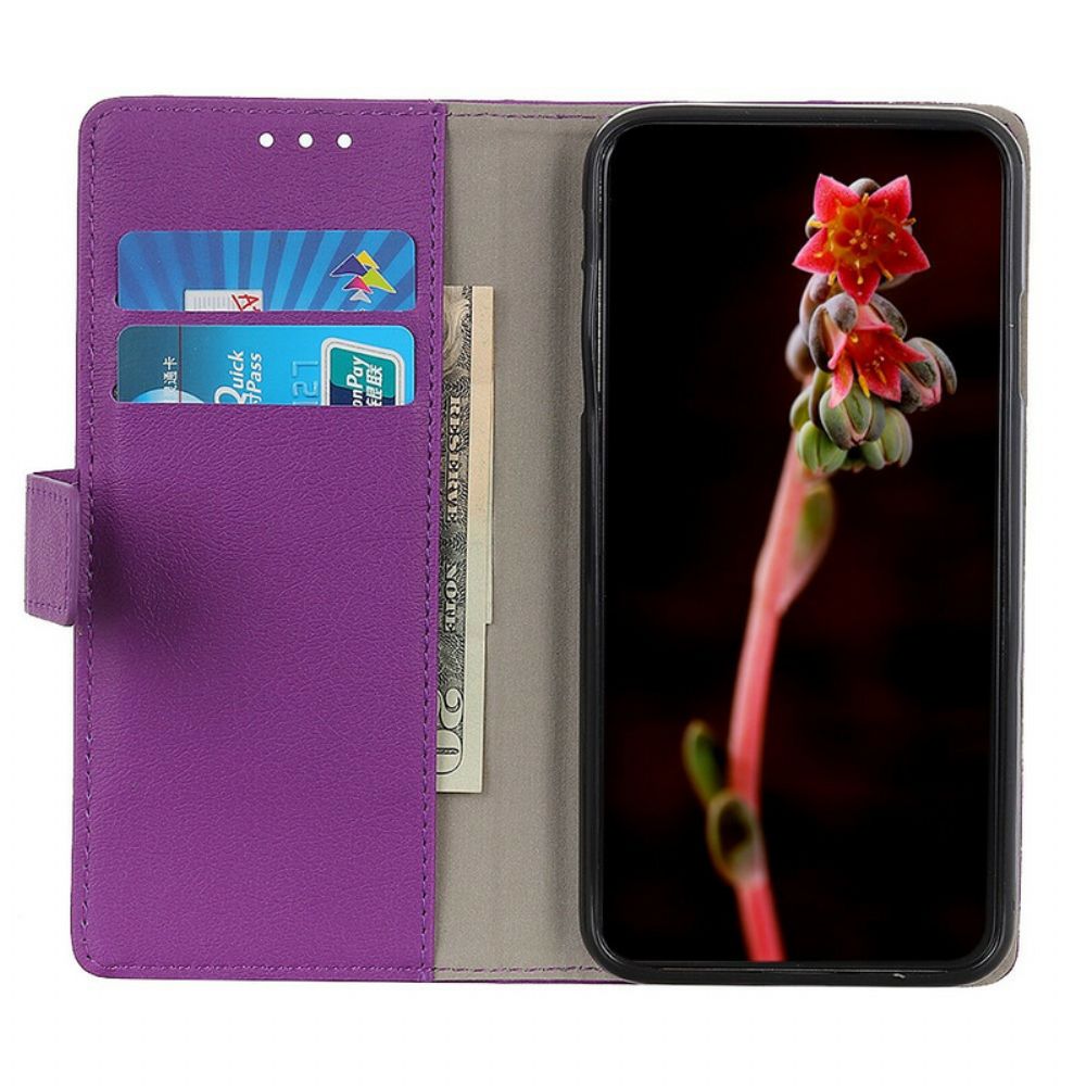 Flip Case Für Realme X50 Klassischer Ledereffekt