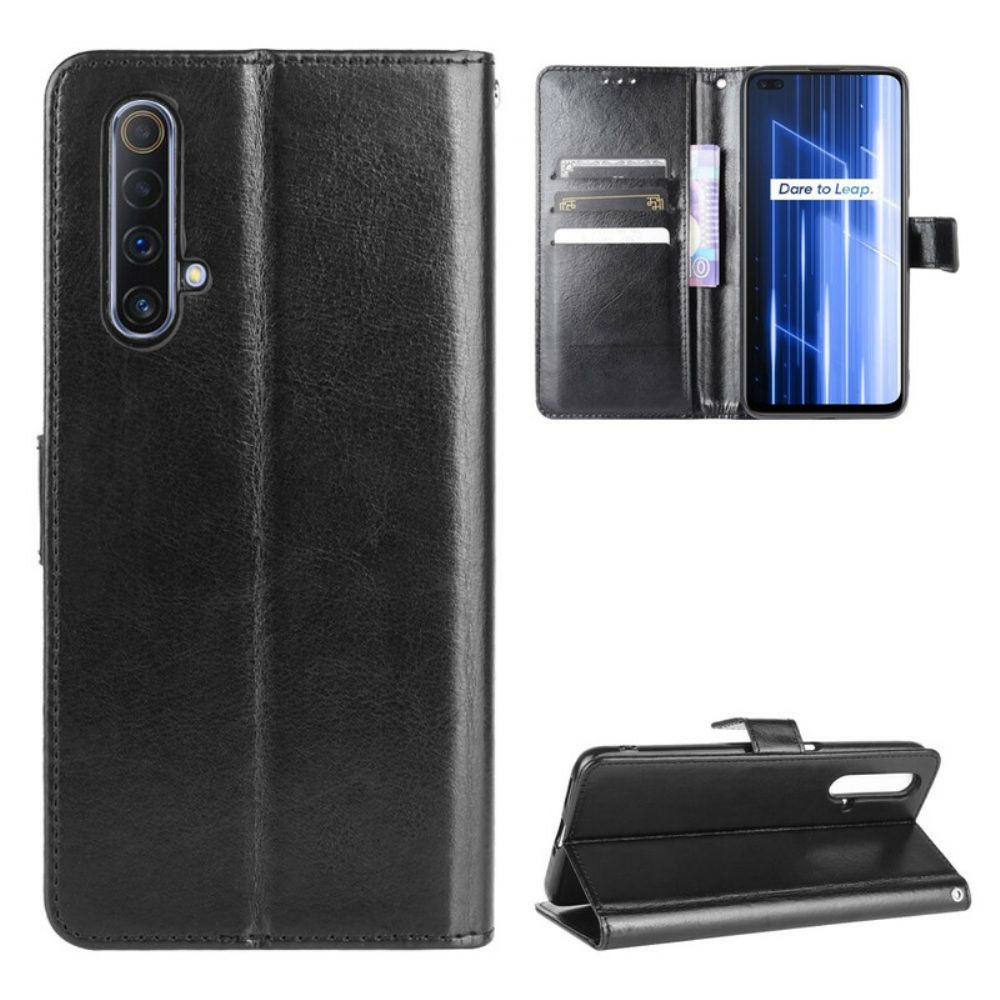 Lederhüllen Für Realme X50 Auffälliges Kunstleder