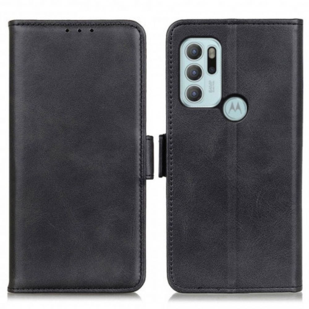 Lederhüllen Für Moto G60S Doppelverschluss