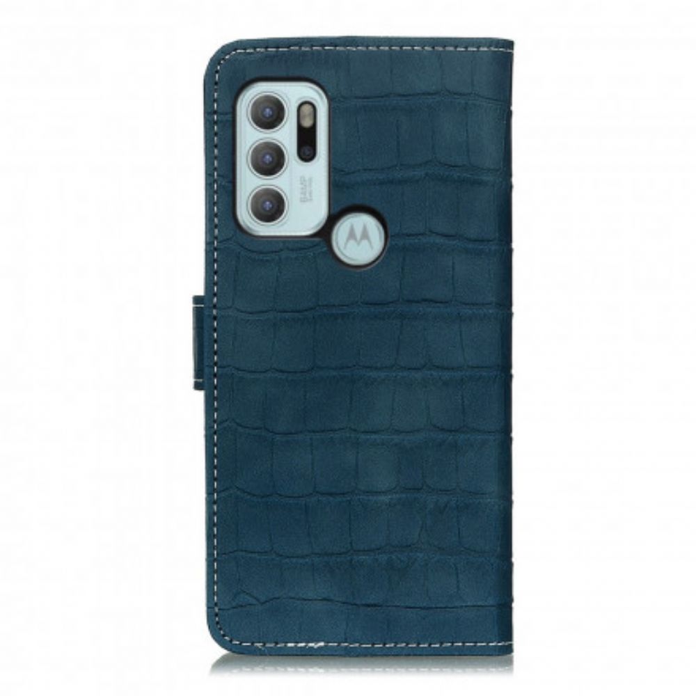 Lederhüllen Für Moto G60S Krokodilkraft