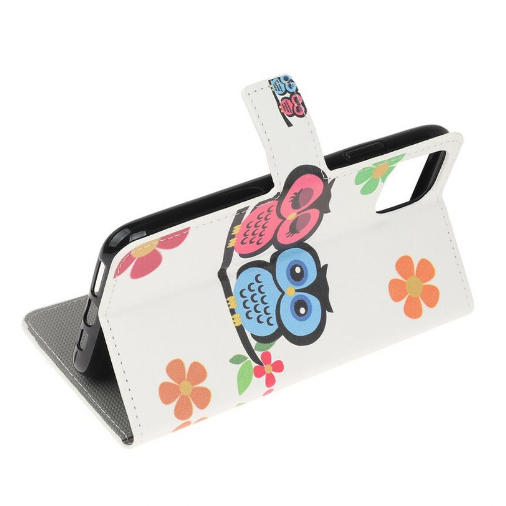 Flip Case Für iPhone 11 Eulenpaar
