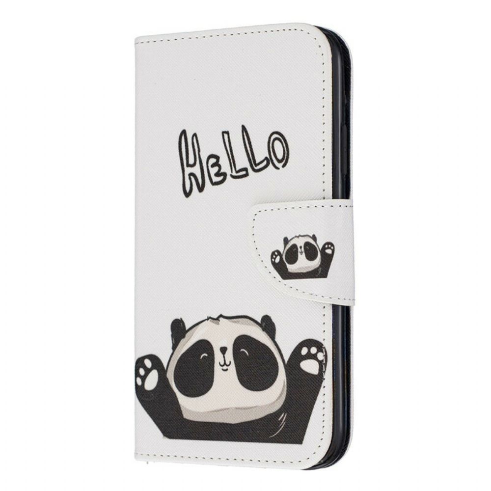 Flip Case Für iPhone 11 Hallo Panda