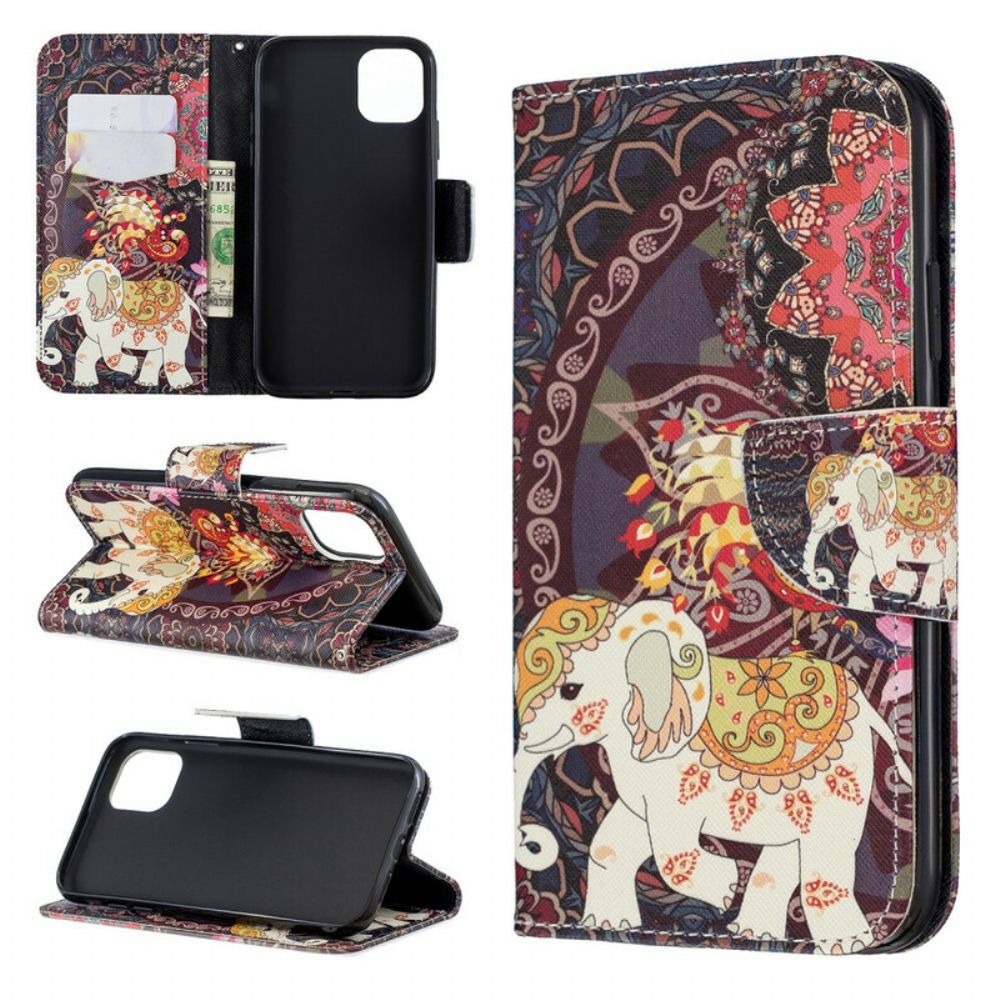 Flip Case Für iPhone 11 Indischer Elefant