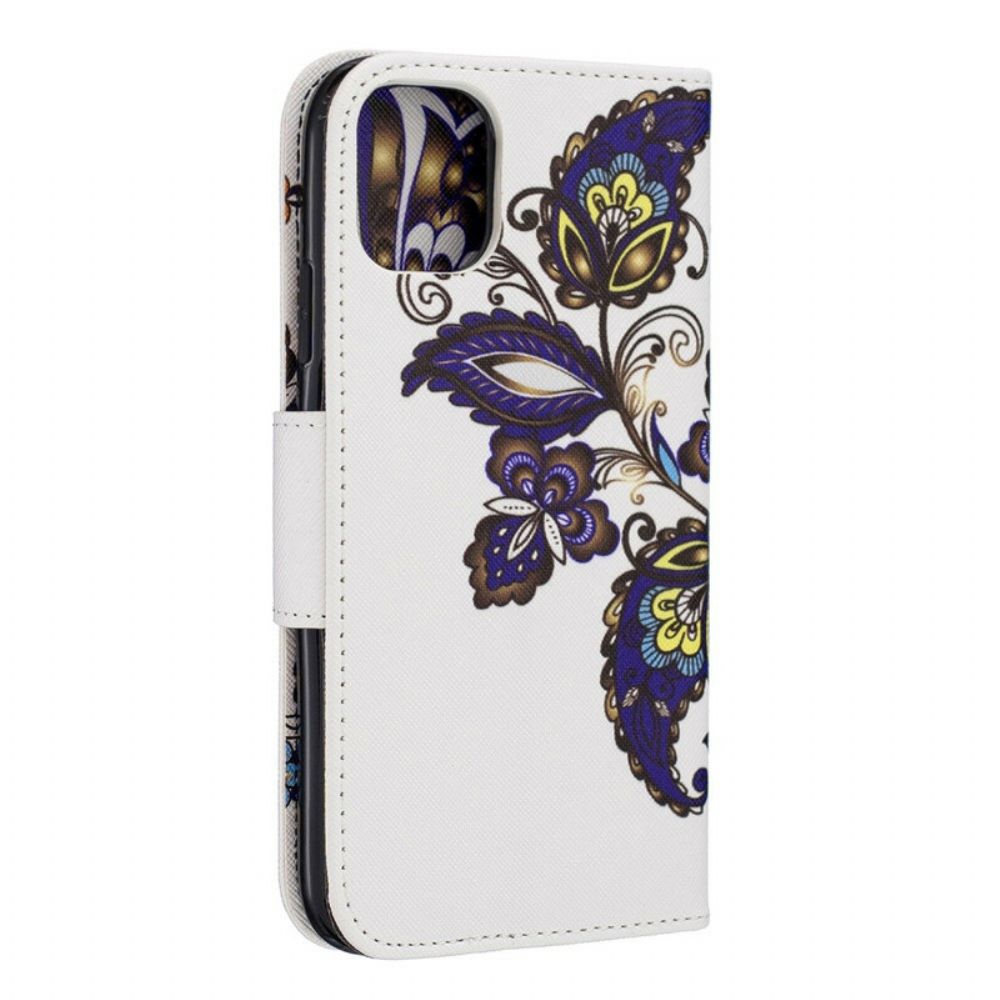 Flip Case Für iPhone 11 Tatoo-schmetterlinge