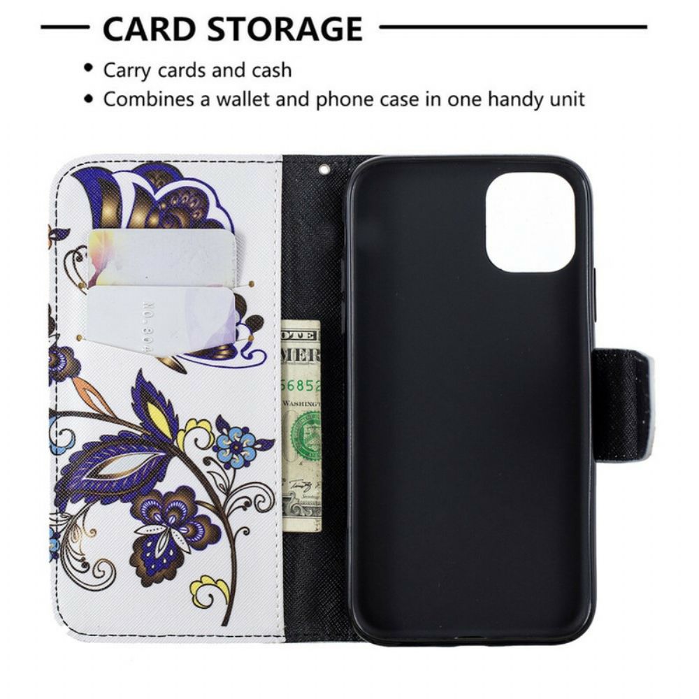 Flip Case Für iPhone 11 Tatoo-schmetterlinge