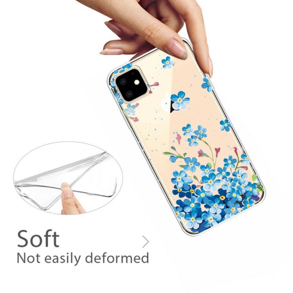 Handyhülle Für iPhone 11 Blauer Blumenstrauß