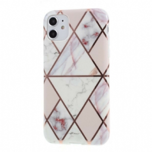 Handyhülle Für iPhone 11 Farbige Geometrie-marmor