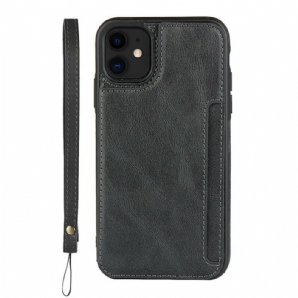 Handyhülle Für iPhone 11 Kartenhalter Und Lanyard