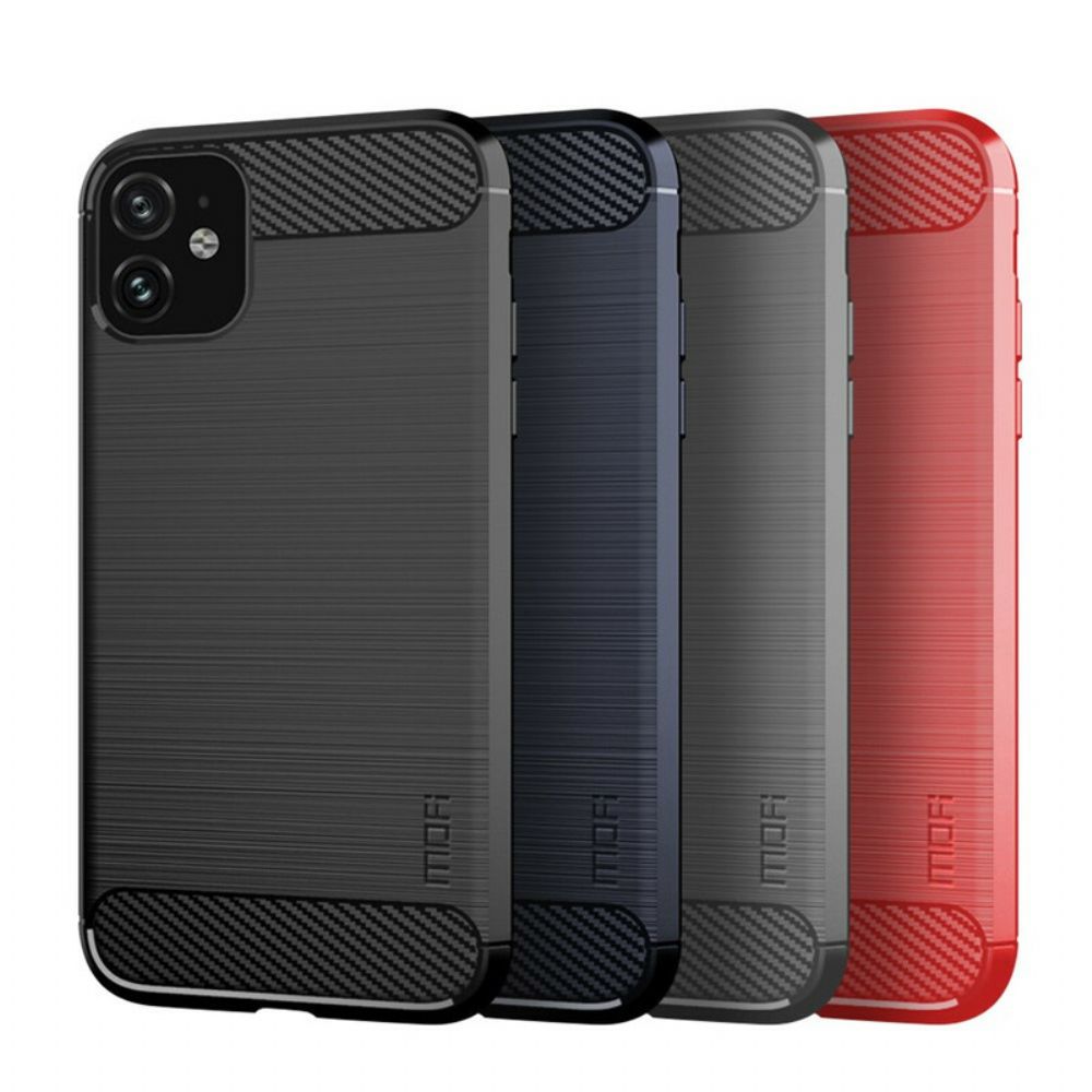 Handyhülle Für iPhone 11 Mofi Gebürstete Kohlefaser