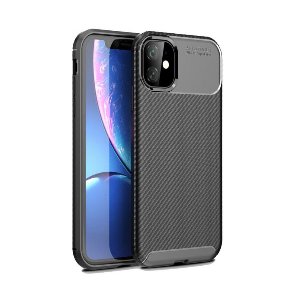 Hülle Für iPhone 11 Flexible Kohlefaserstruktur