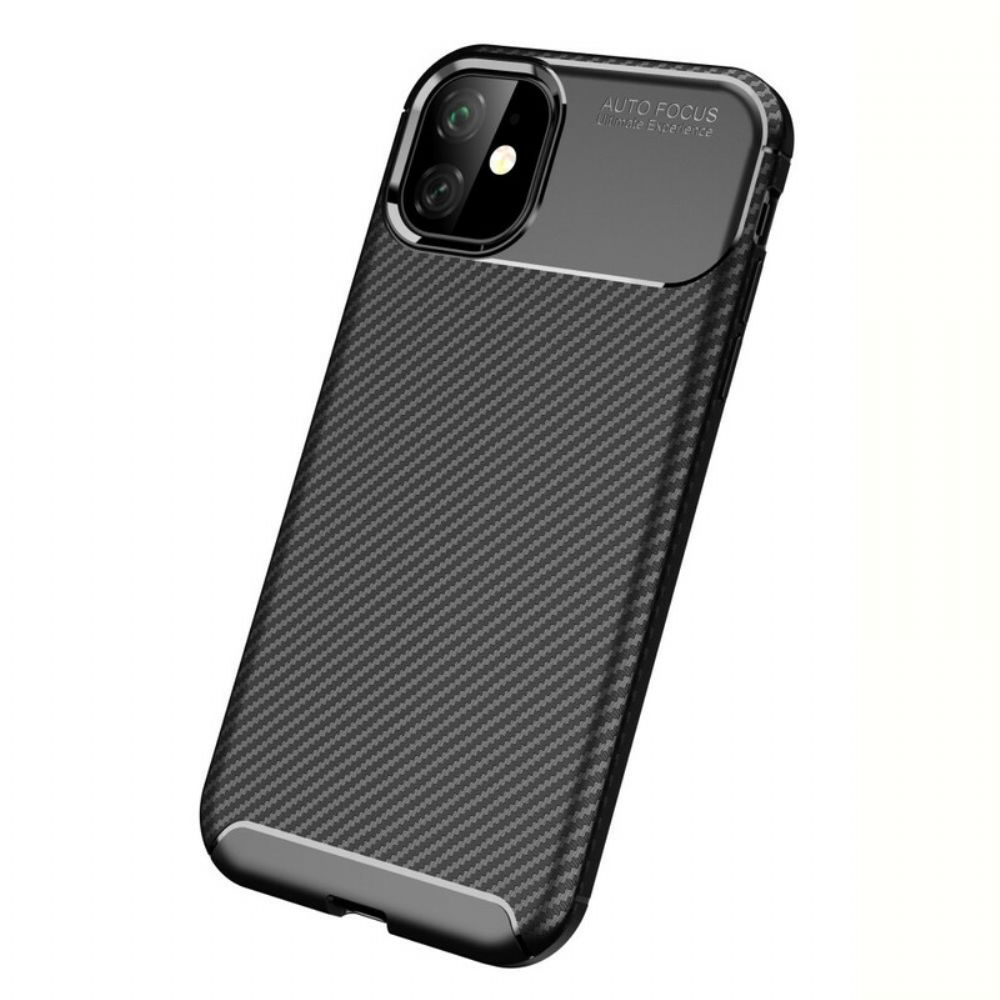 Hülle Für iPhone 11 Flexible Kohlefaserstruktur