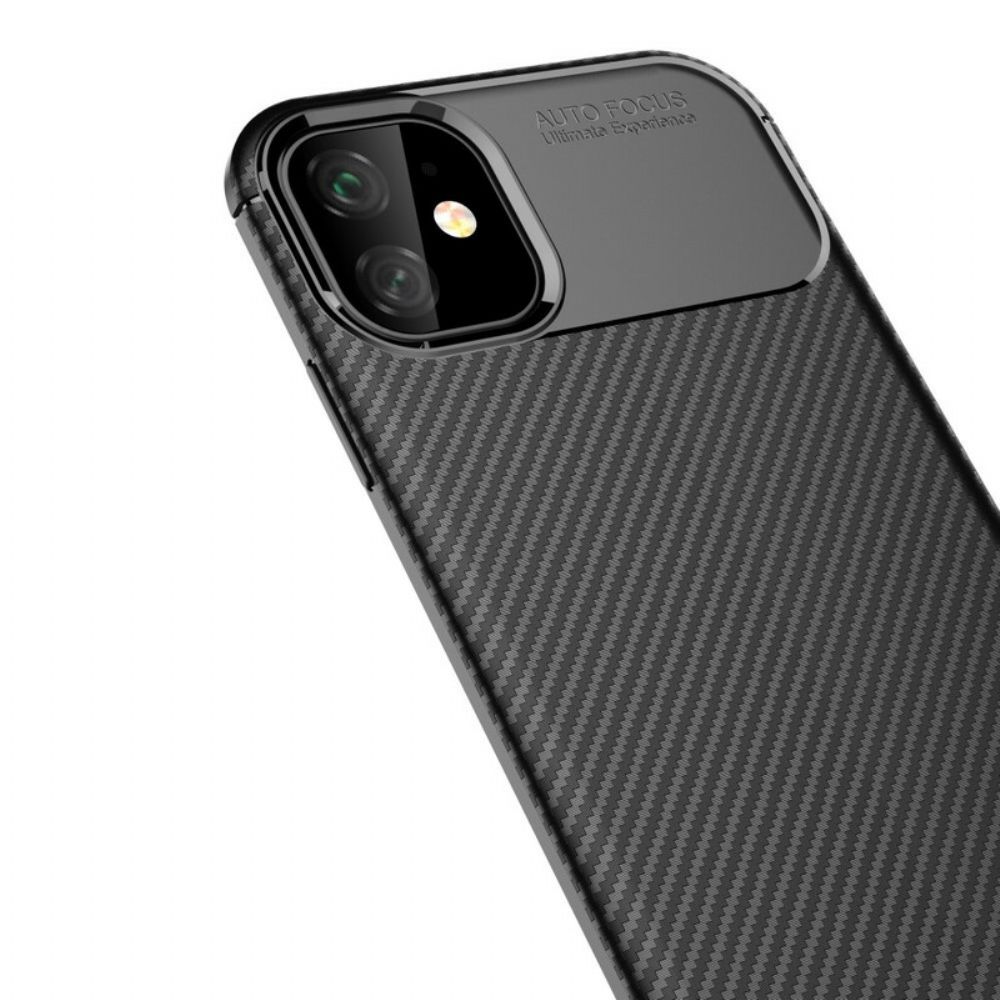Hülle Für iPhone 11 Flexible Kohlefaserstruktur